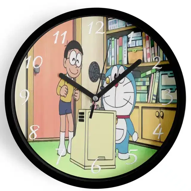 Doraemon Analog Wall Clock, Multicolor, 7 Inches