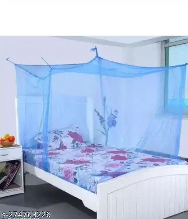 Light Weight Foldable Mosquito Net, Blue, 4x6 feet