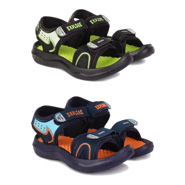 Sandals for Kids, Pack of 2 (Multicolor, 2)