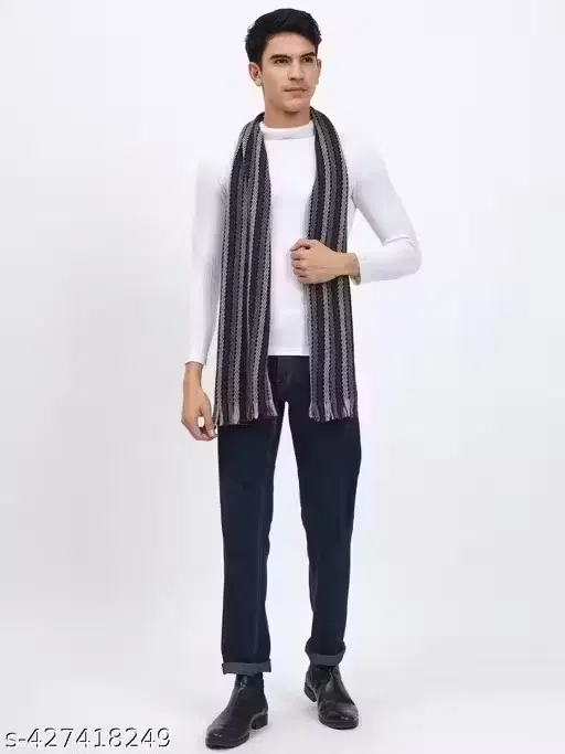 Woolen Winter Muffler for Men, Multicolor (Free Size)