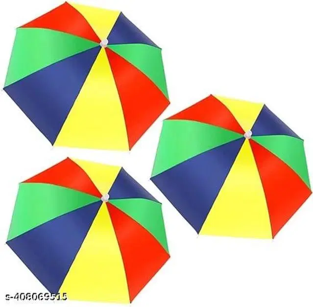 Polyester Head Umbrella, Multicolor, Pack of 3