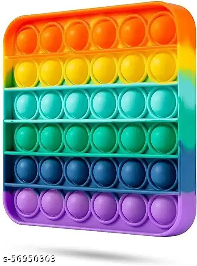 Silicone Kids Pop-it Toys, Multicolor