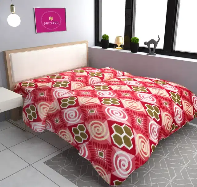 Woolen Printed Single Bed Duvet Cover, Red, 60x90 Inches