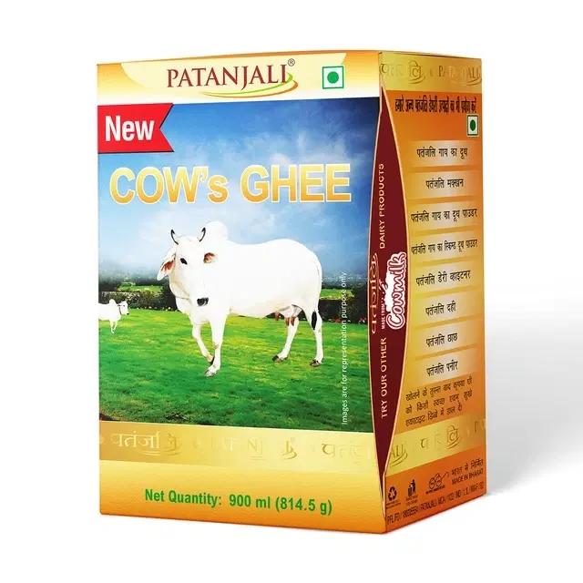 Patanjali Cow's Ghee 900 ml (Carton)
