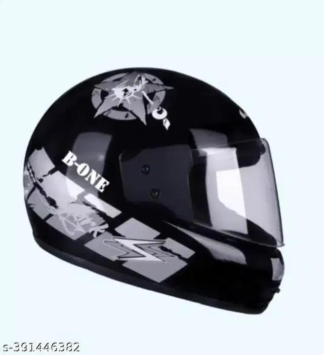Full Face Helmet for Men & Women, Black & Grey