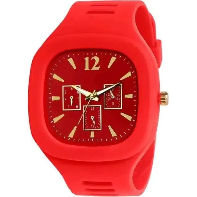 Analog Watch for Men (Red)