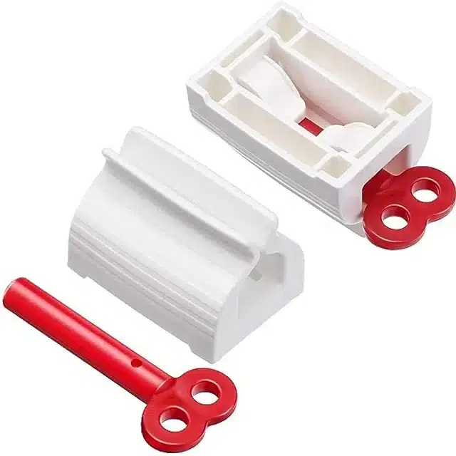 Plastic Toothpaste Seat Holder & Dispenser, Multicolor, Pack of 2