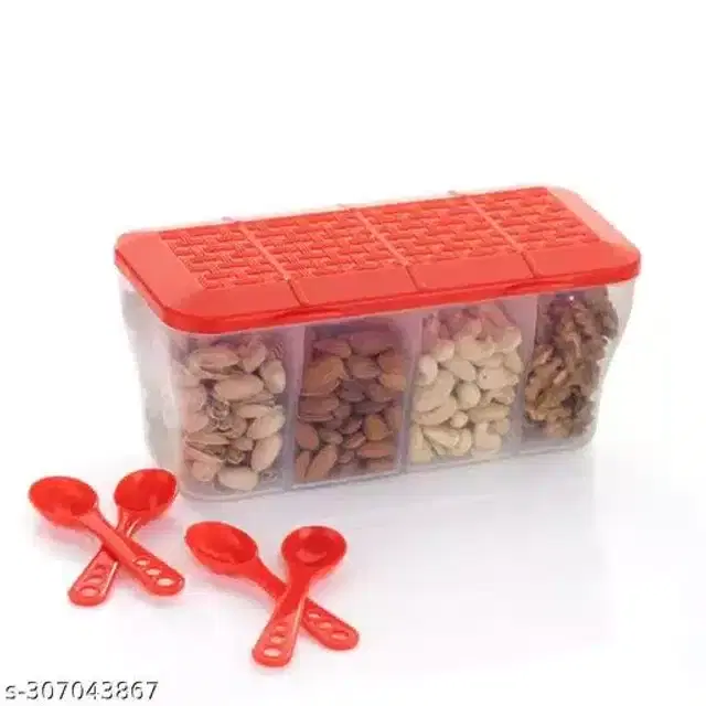 Plastic Spices Box, Red