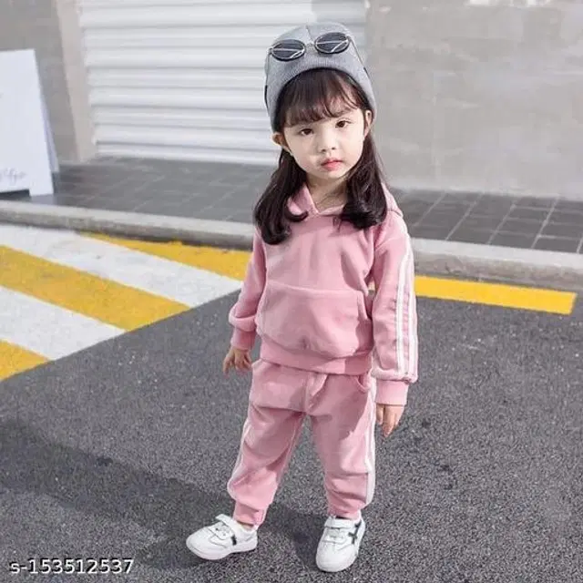 Velvet Solid Clothing Sets for Boys & Girls (Pink, 0-1 Years)