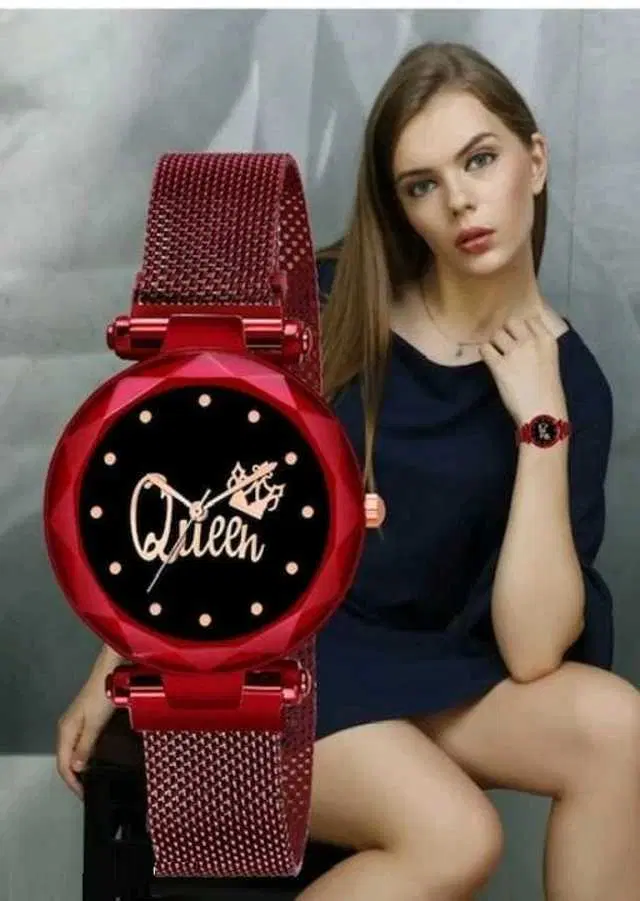 Analog Watch For Womens (Red) (WS-134)
