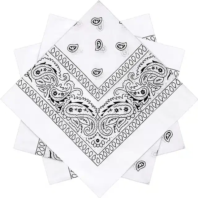 Cotton Blend Handkerchief for Men, Pack of 3 (Multicolor)