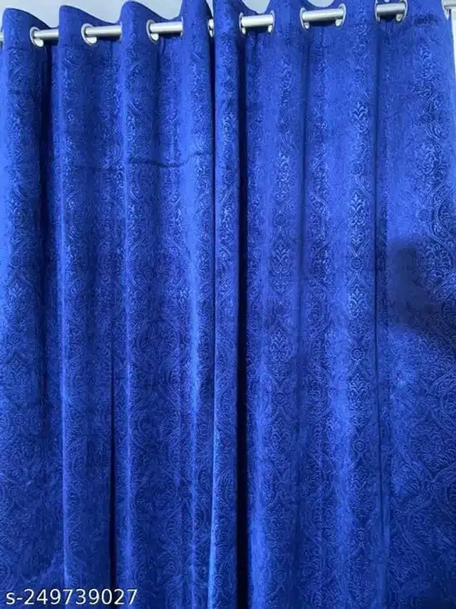 Curtains for Door, Blue, 5 Feet, Pack of 2