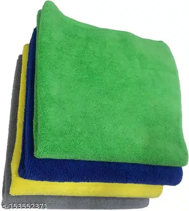 Microfiber Bath Towel, Multicolor, 40x40 cm, Pack of 4