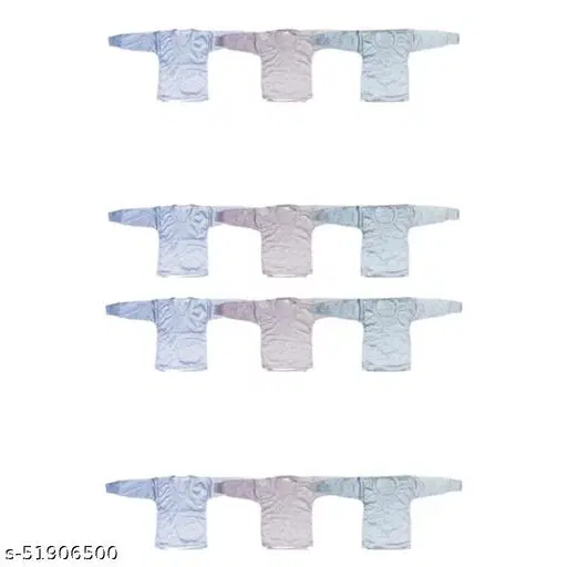 Woolen Thermal Topwear for Kids, Pack of 12 (Multicolor, 0-3 Months)