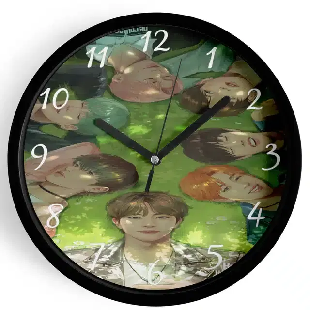 HD Printed Plastic Wall Clock, Multicolor, 10x10 Inches