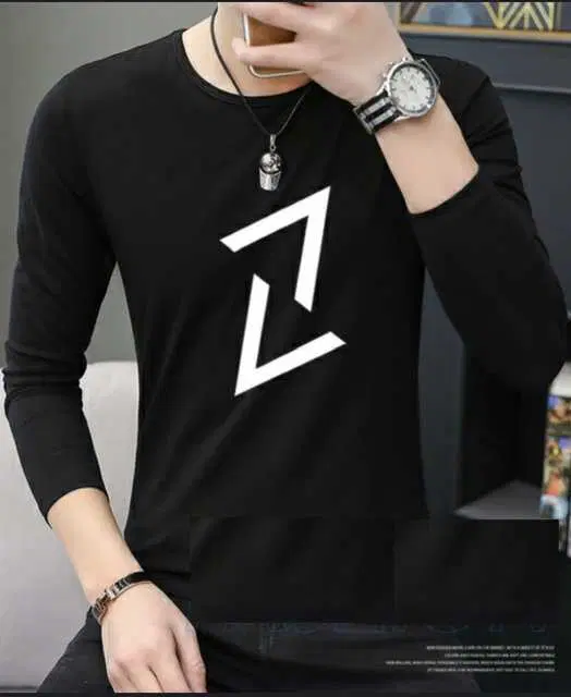 Best Hot Selling Cotton Blend Full Sleeves T-Shirt For Men (Black, XL) (R-99)