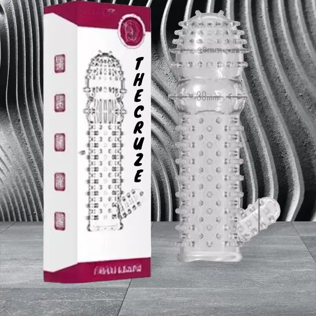 A R Silicone Crystal Dotted Condom for Men, Transparent