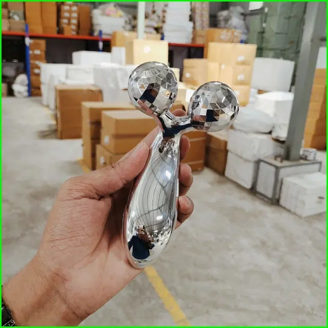 3D Face Massage Roller, Silver