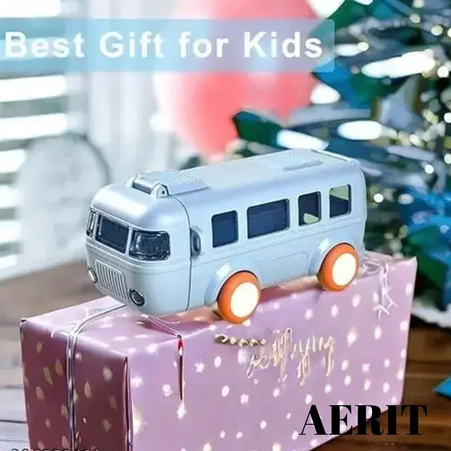 Plastic Bus Shape Sipper Bottle for Kids, Multicolor (1000 ml)