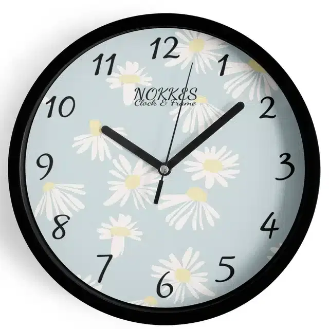Plastic Printed Wall Clock, Multicolor, 7 Inches
