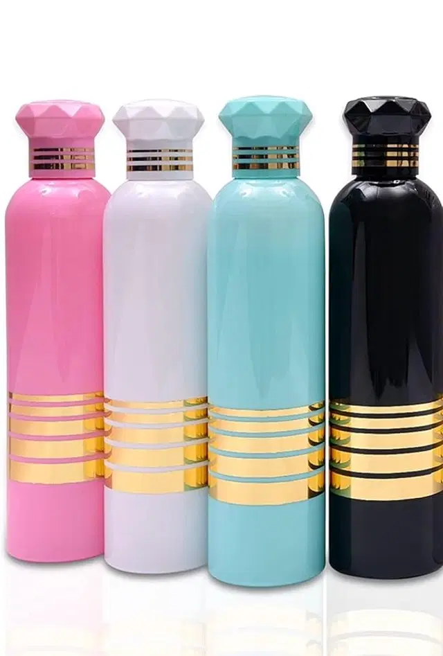Plastic Water Bottles, Multicolor, 1000 ml, Pack of 4
