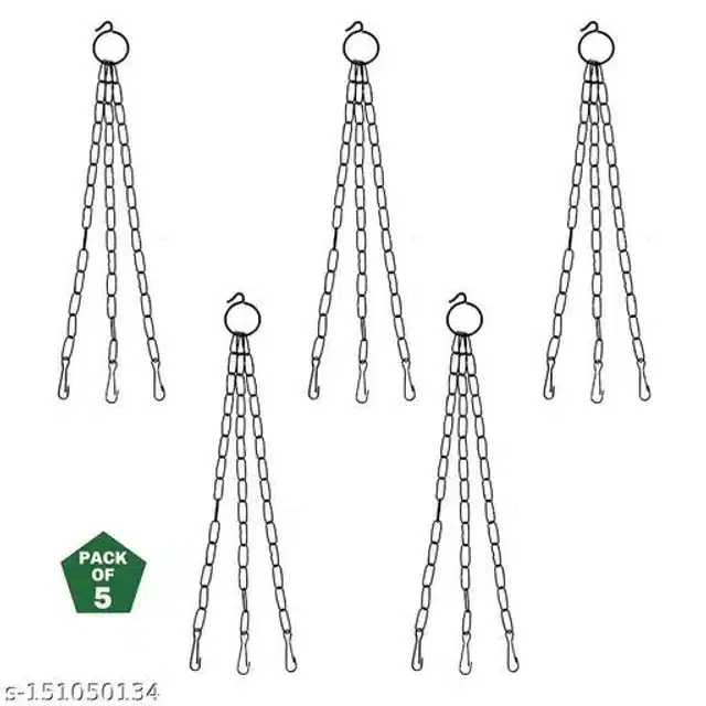 Iron Chain for Hanging Pots, Pack of 5, Black