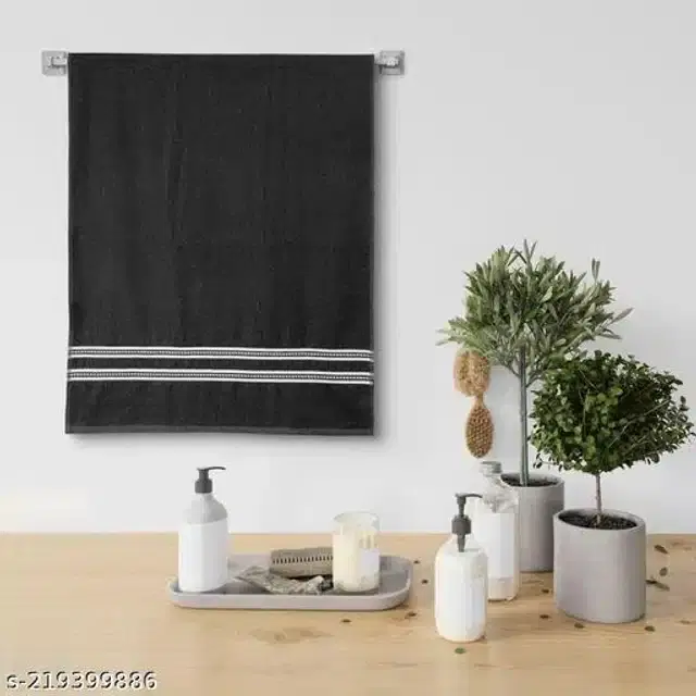 Cotton Bathing Towel, Black