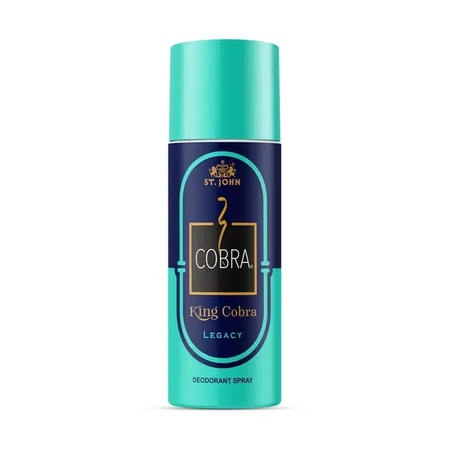 St.John King Cobra Legacy Lasting Deodorant Spray 24 Hours Freshness-150 ml