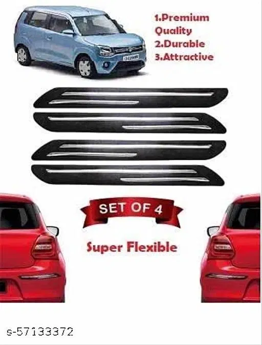 Rubber Car Bumper Protector, Multicolor, Pack of 4