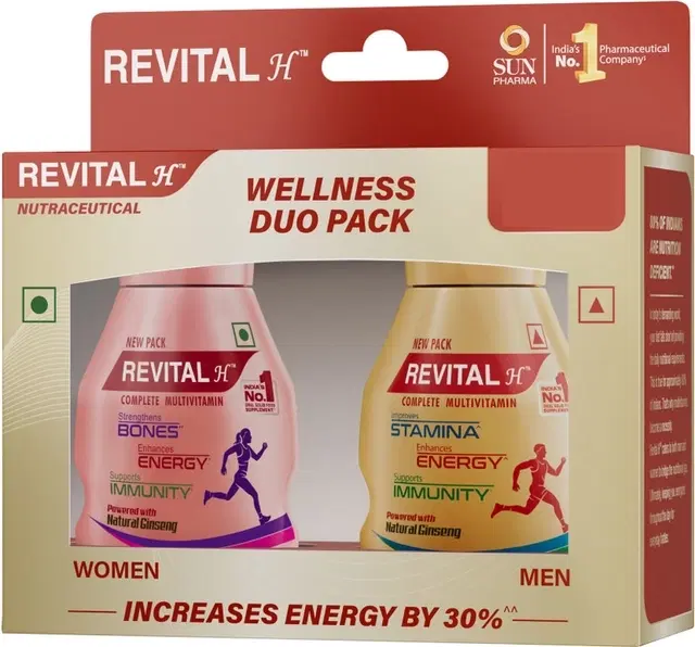Revital H Multivitamin With Natural Ginseng For Immunity, Strong Bones & Energy