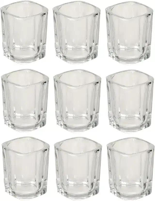 Liquor cum Cocktail Glasses, Transparent, 50 ml, Pack of 9