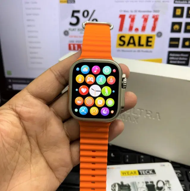 Silicone Strap S8 Ultra Smart Watch, Orange