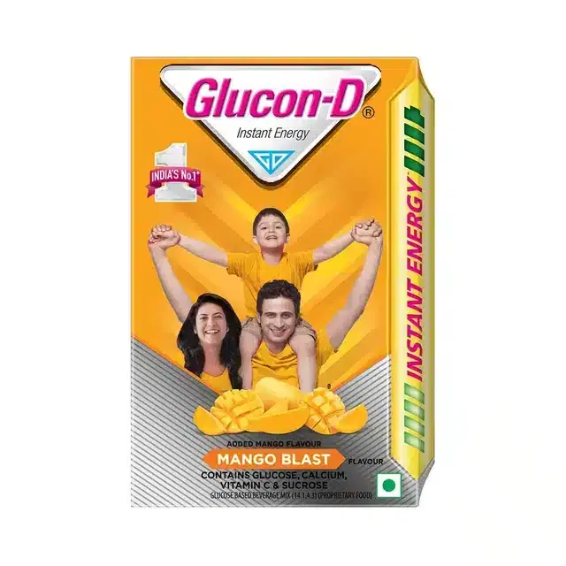 Glucon-D Instant Energy Health Drink Mango Blast 450g Refill