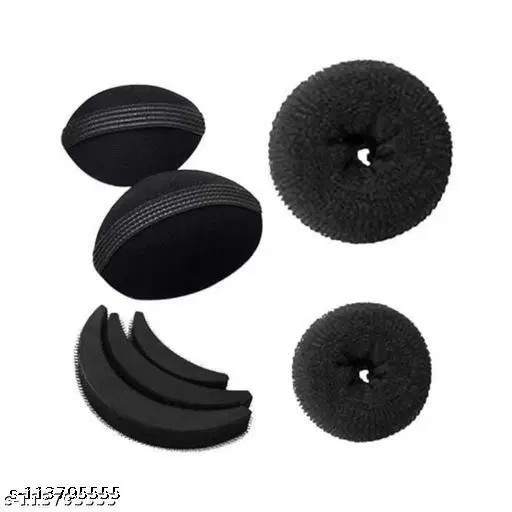 Hair Bun Extension for Women, Pack of 7 (Black)
