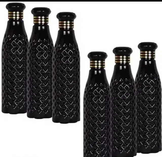 Plastic Water Bottles, Assorted, 1000 ml, Pack of 6