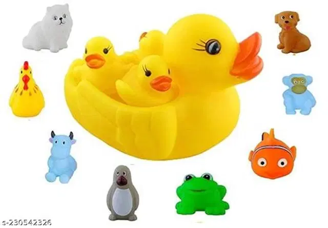 Plastic Bath Toy for Kids, Multicolor, Pack of 9