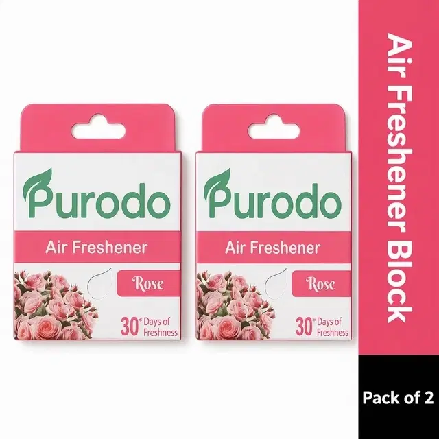 Purodo Air Freshner Block Rose 2X50 g (Pack of 2)