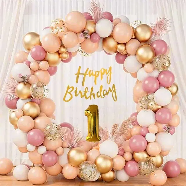 1st Happy Birthday Balloon Decoration Kit, Multicolor, Pack Of 58