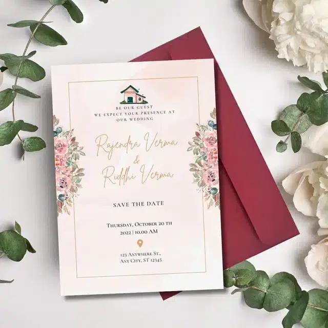 Housewarming Party Greetings with Envelope, Multicolor