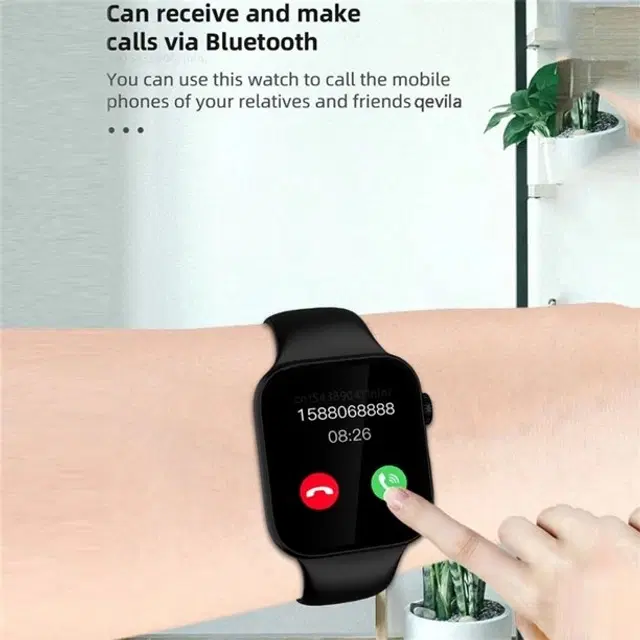 I8 Pro Maxx Smart Watch for Men & Women, Black