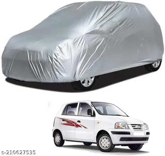 Taffeta Waterproof Car Cover for Hyundai Santro, Multicolor