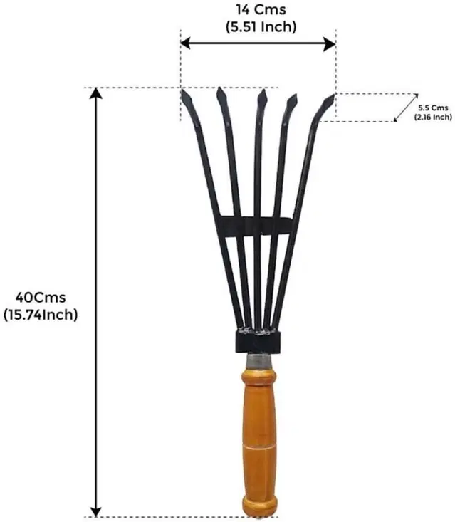 Fork Garden Tool Kit, Black