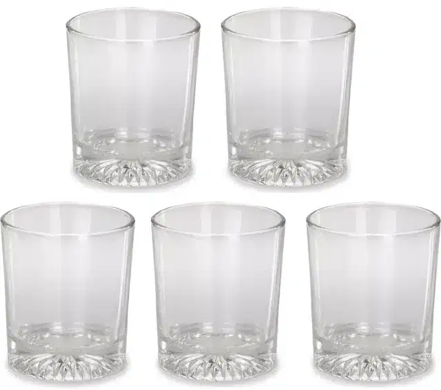 Liquor cum Cocktail Glasses, Transparent, 300 ml, Pack of 5
