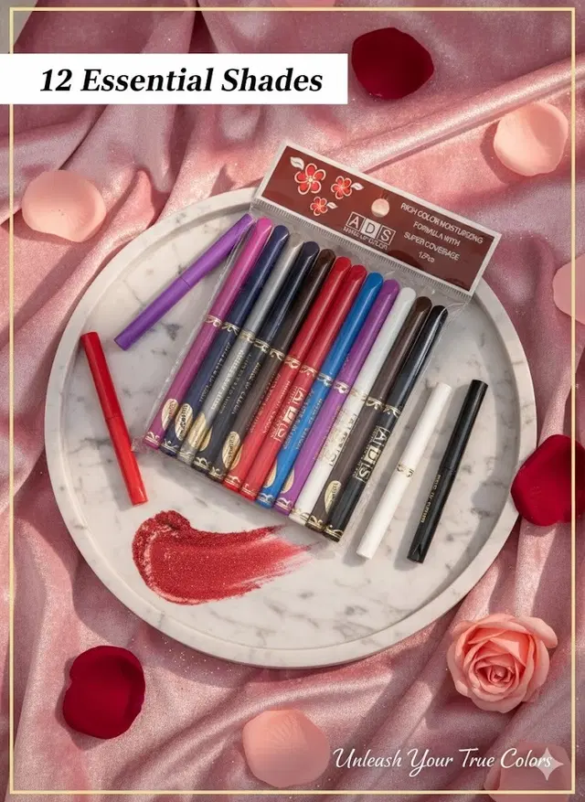 ADS Beauty Proffesional Absolute Kajal (Pack Of 12)