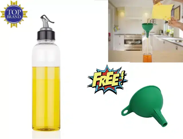 Plastic Oil Dispenser & Funnel, Set of 2, 1000 ml