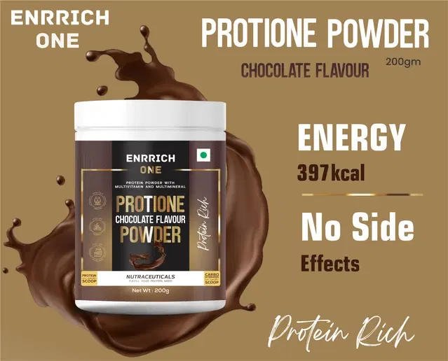 Enrrich One Protione Chocolate Flavoured Protein Powder, 200 g