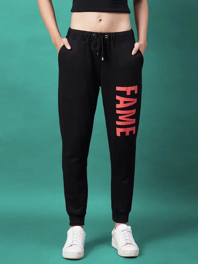 Cotton Blend Printed Jeggings for Women (Black, 28)