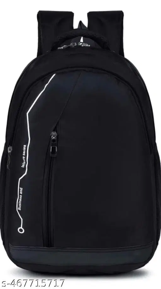 Polyester Backpack for Men & Women, Black