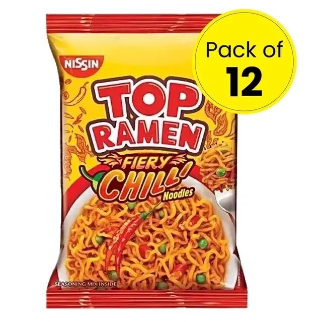 Top Ramen Fiery Chilli Noodles 12X50 g (Pack of 12 )