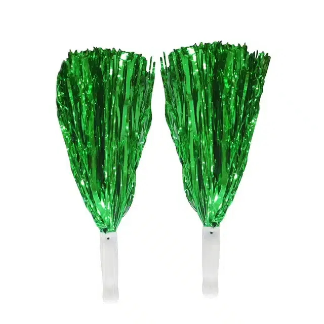 Cheerleading Pom Poms, Green, Pack of 2